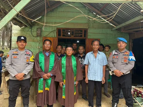Cegah Karhutlah, Kapolsek Batanghari Leko Ingatkan Jemaat GKPI Tidak Membakar Lahan