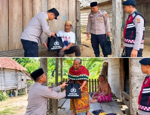Penyaluran Sembako di Talang Leban Disertai Dialog Personel dengan Warga